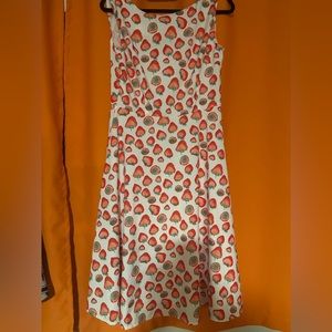 Strawberry midi dress